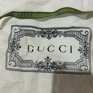 Gucci Cream Canvas Bag with Black Logo- came w shoe purchase
